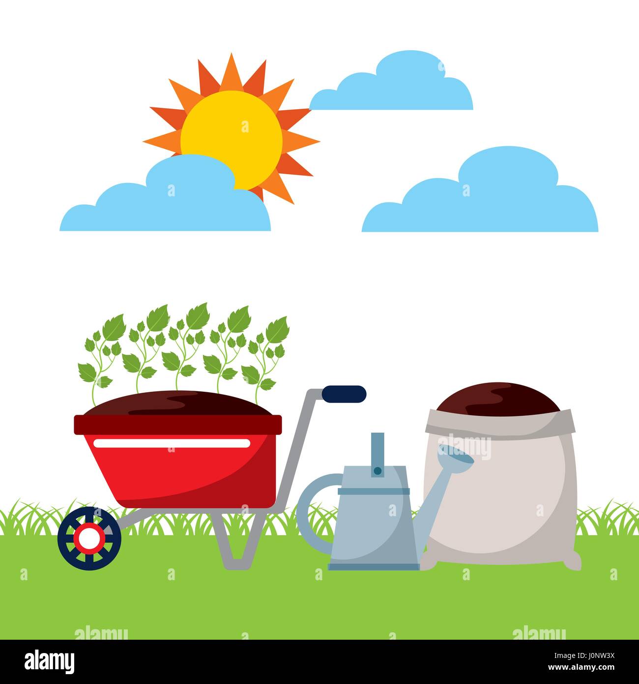 beautiful garden flat icons Stock Vector Image & Art - Alamy