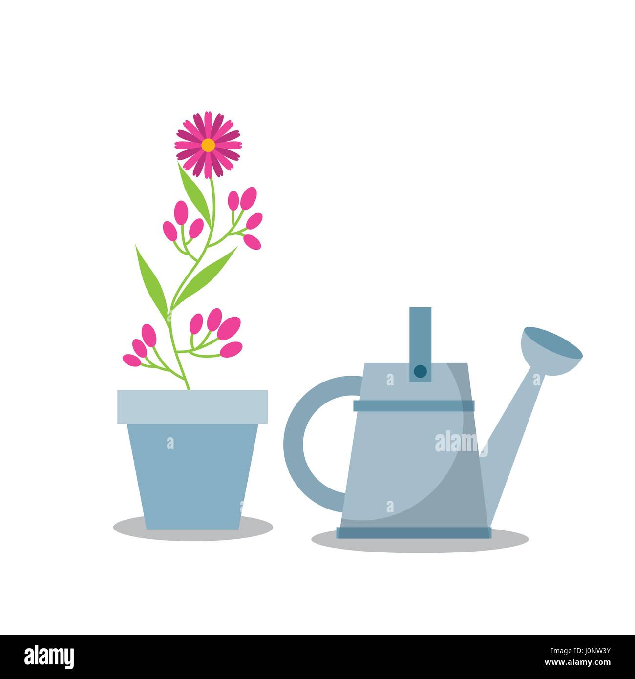 beautiful garden flat icons Stock Vector Image & Art - Alamy
