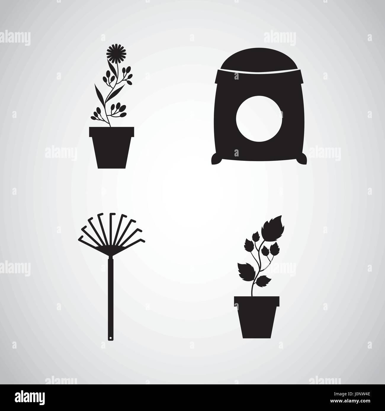 beautiful garden flat icons Stock Vector Image & Art - Alamy