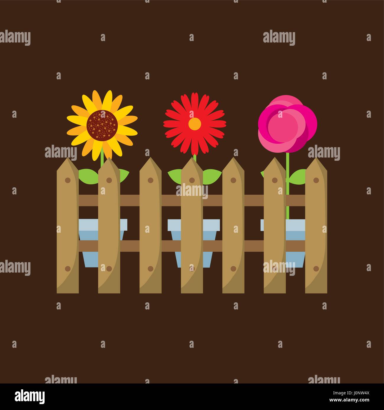 beautiful garden flat icons Stock Vector Image & Art - Alamy