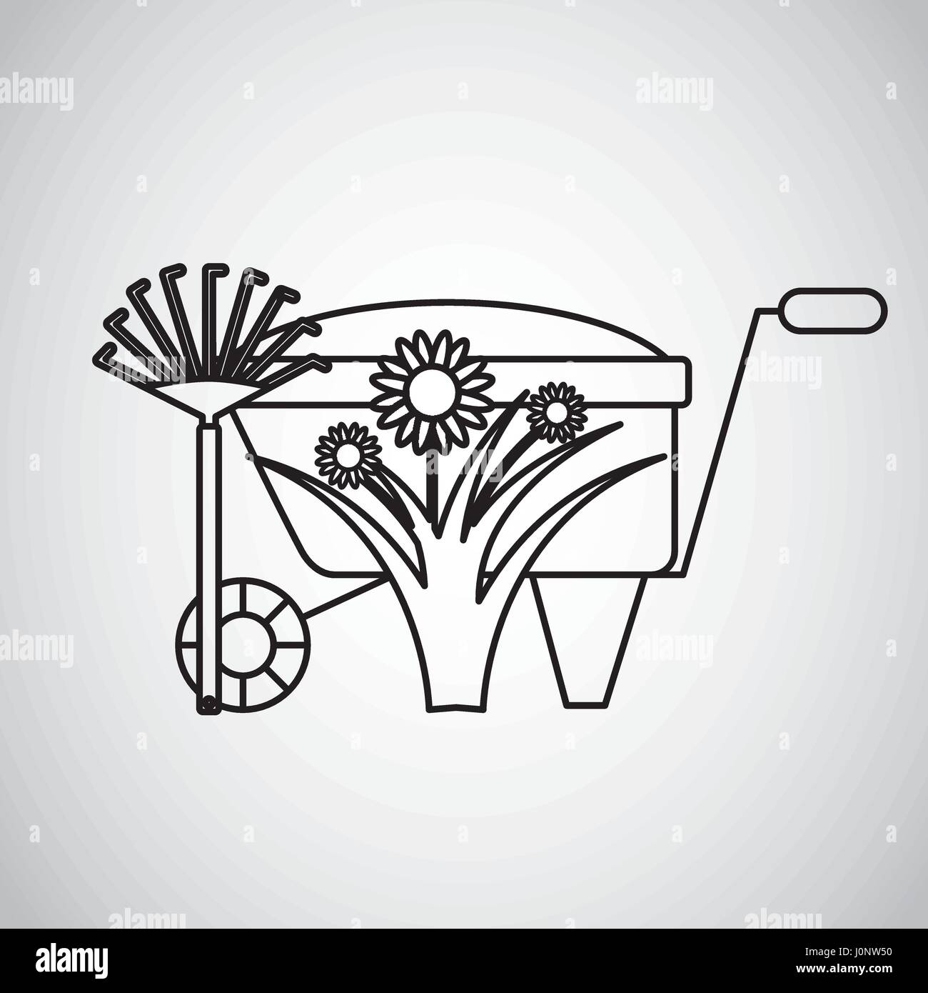 beautiful garden flat icons Stock Vector Image & Art - Alamy