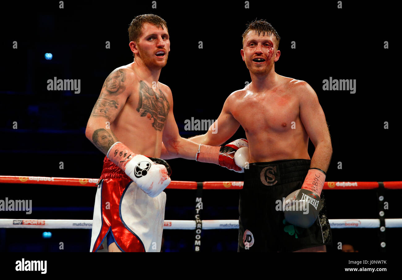 Scott Cardle And Robbie Barrett After The British Lightweight 