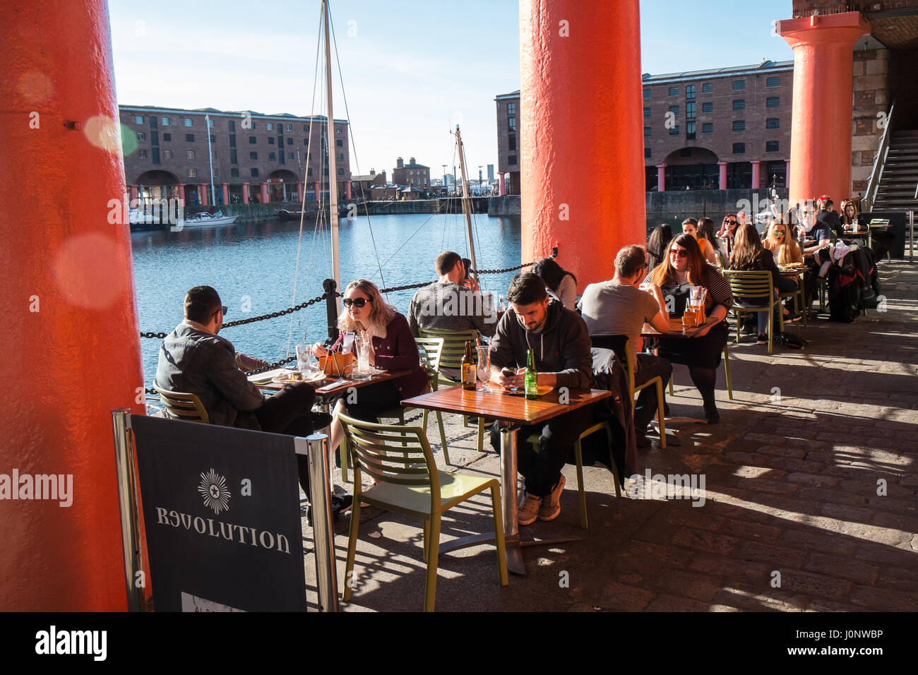 Revolution,bar,restaurant,Albert,Dock,Liverpool,Merseyside,England