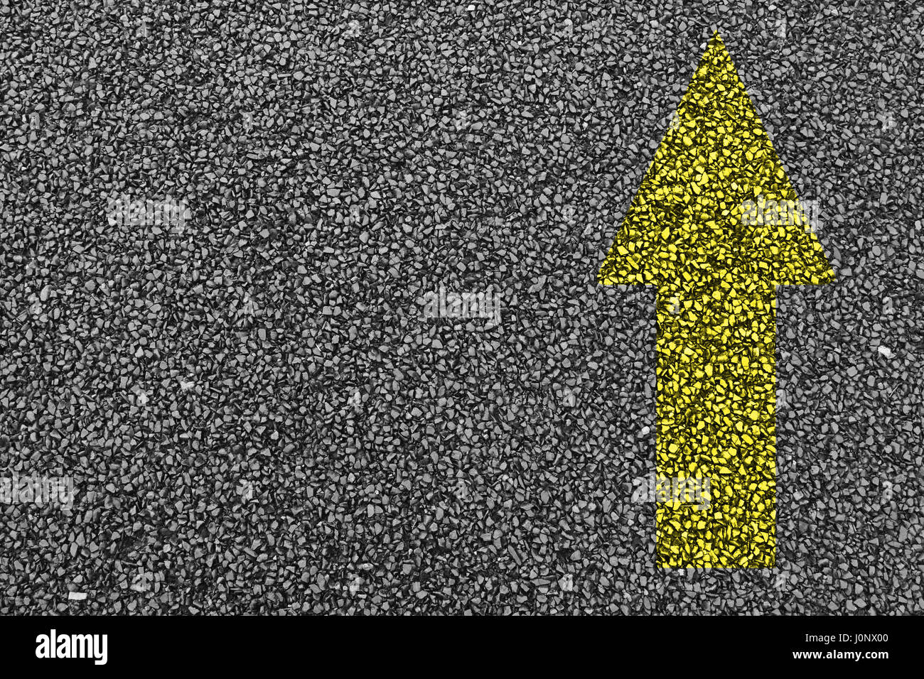 Yellow arrow road markings on hi-res stock photography and images - Alamy