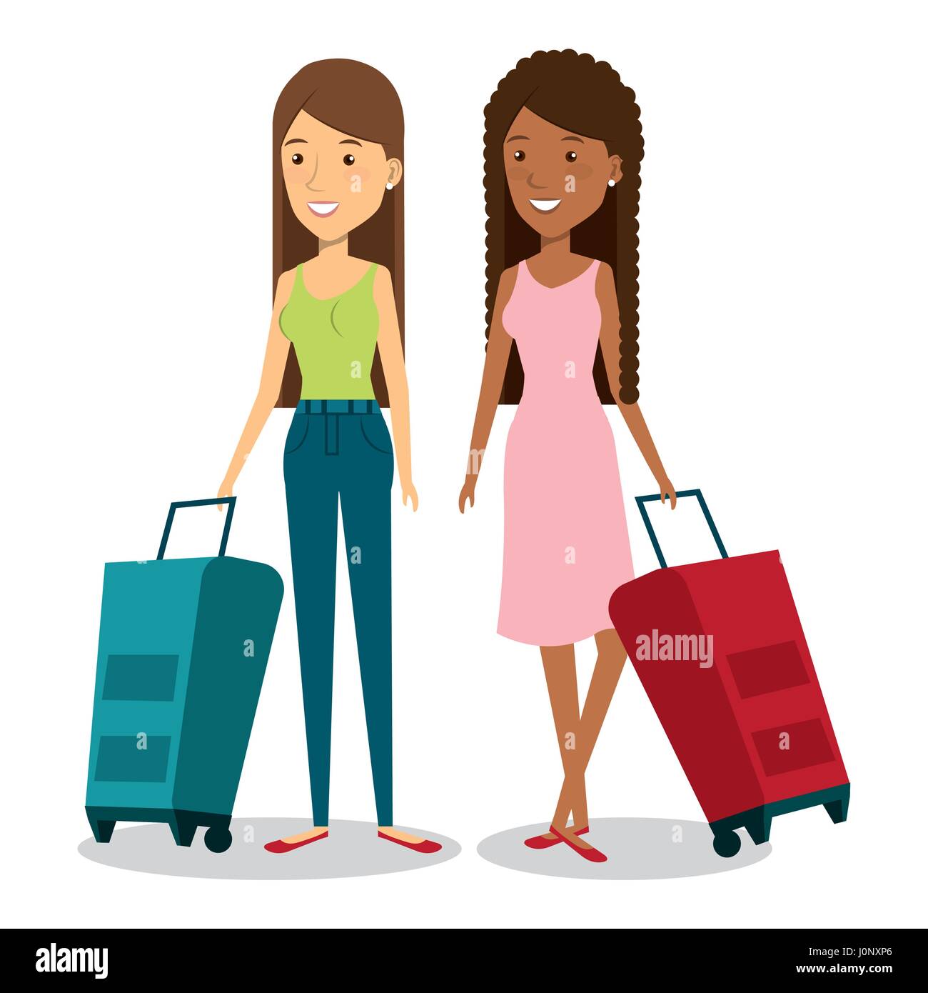 persons with suitcase travel Stock Vector Image & Art - Alamy