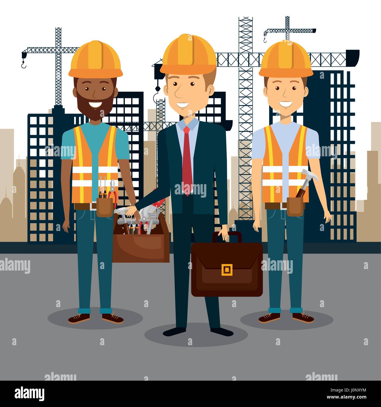 Zootopia Construction Workers Team work cartoon crane construction hi-res stock photography and ...