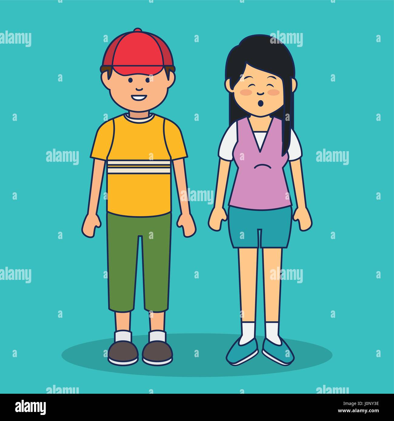 young people ethnicity characters Stock Vector Image & Art - Alamy