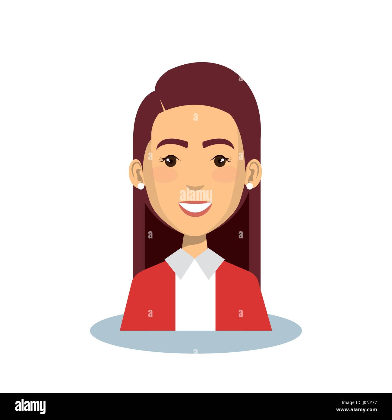 Businesswoman character avatar icon Royalty Free Vector