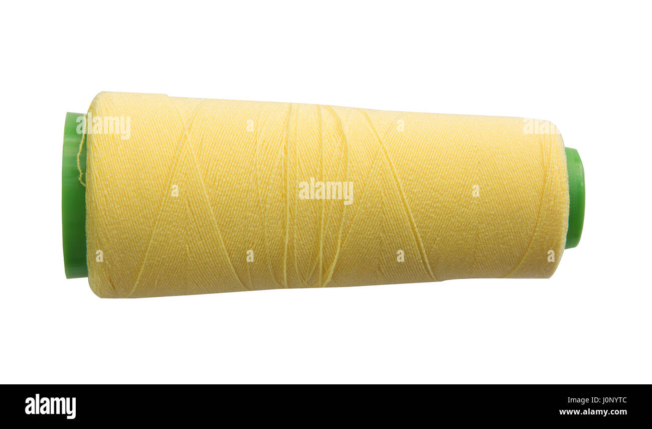 Spools of thread isolated on white background Stock Photo - Alamy