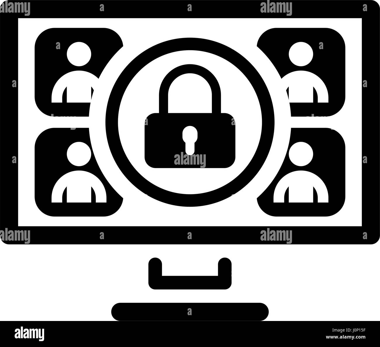 Safety Online Meeting Icon. Flat Design Stock Vector Image & Art Alamy