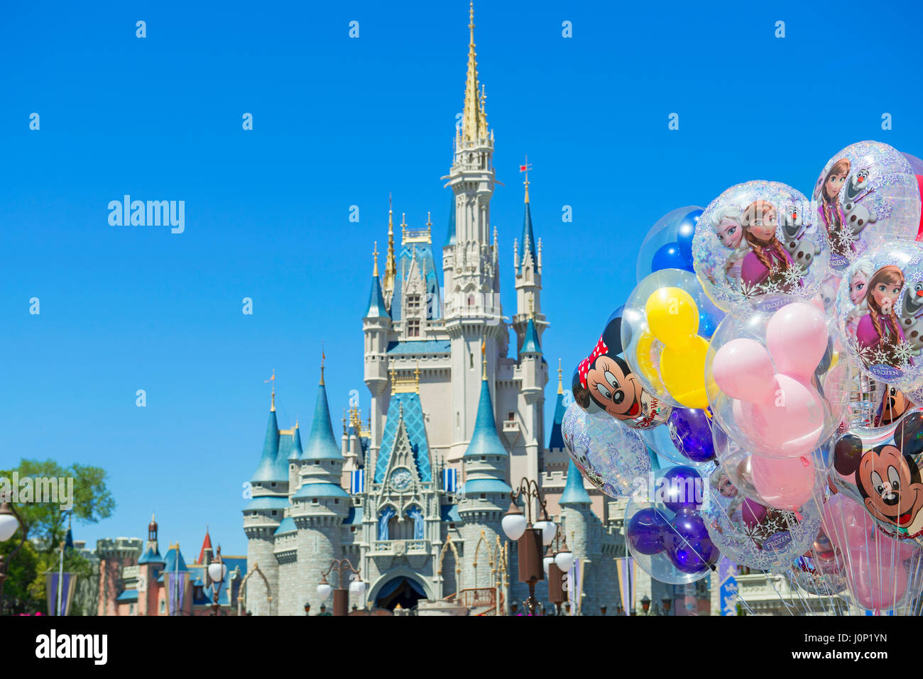 Disney Cinderella Castle, Disney World, Orlando Florida Stock Photo