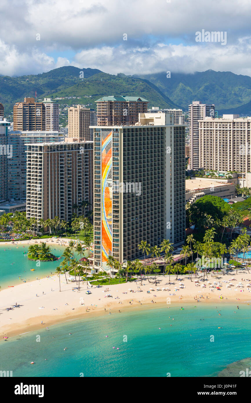 Hilton Hawaiian Village, Waikiki, Honolulu, Oahu, Hawaii Stock Photo