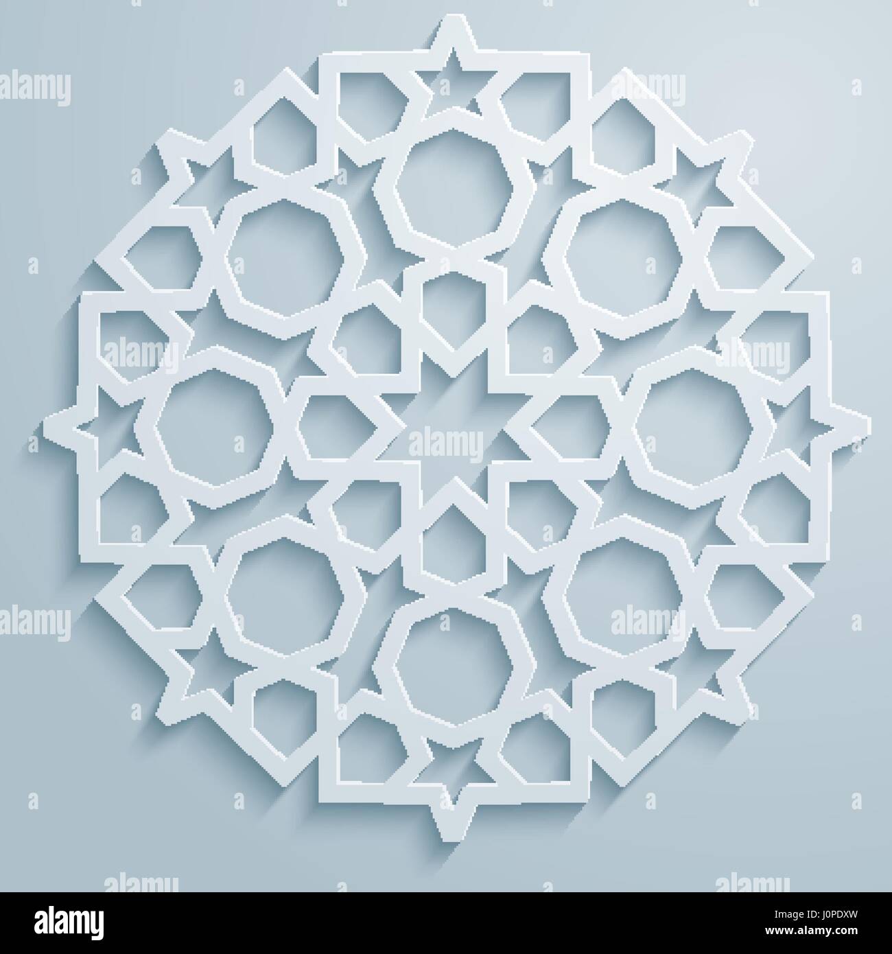 Geometric ornament arabic round pattern background - persian decorative ...