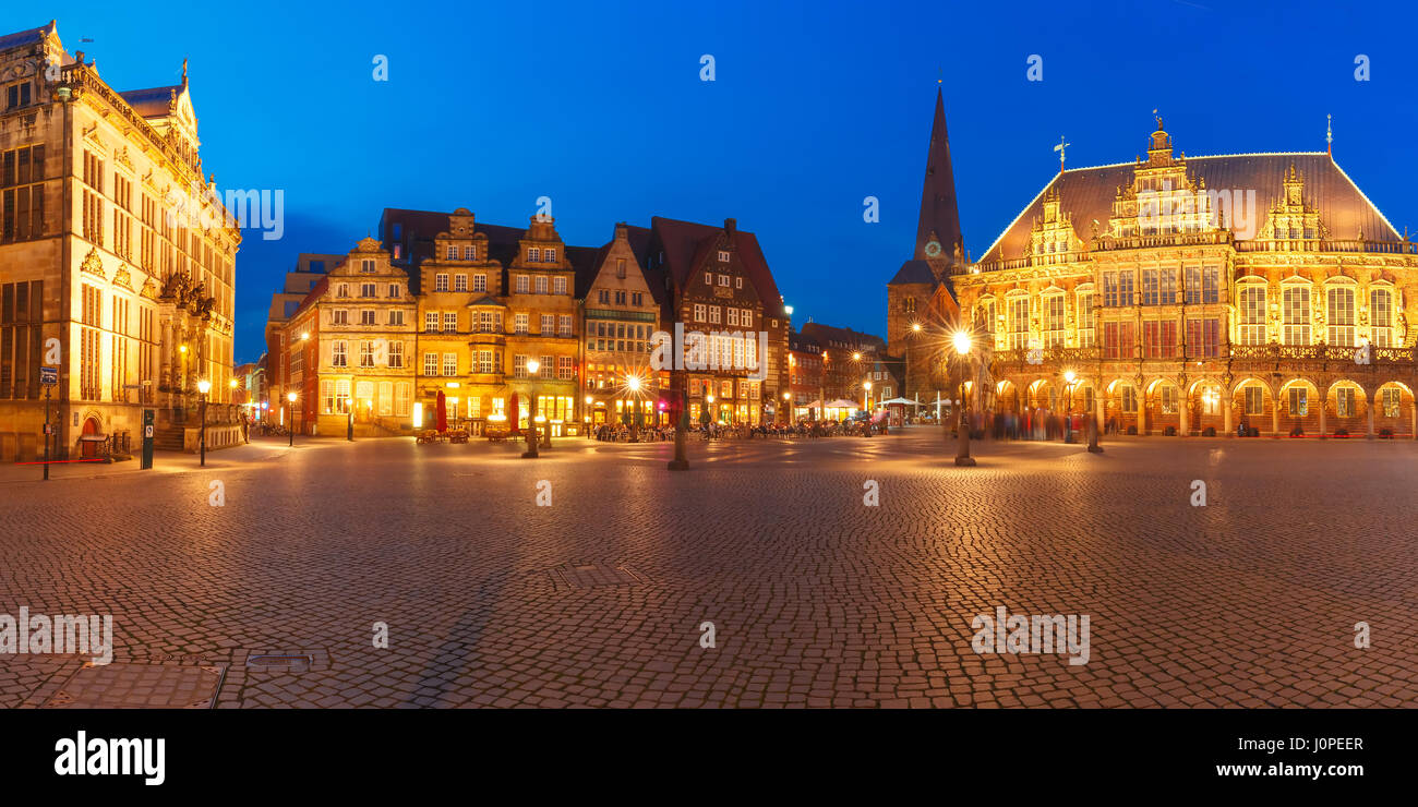Ancient Bremen Market Square in Bremen, Germany Stock Photo