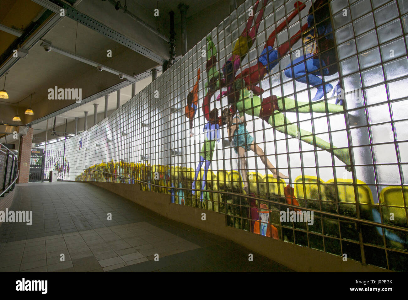 Artwork at the Stillwell Avenue subway station in Coney Island Brooklyn, New York Stock Photo