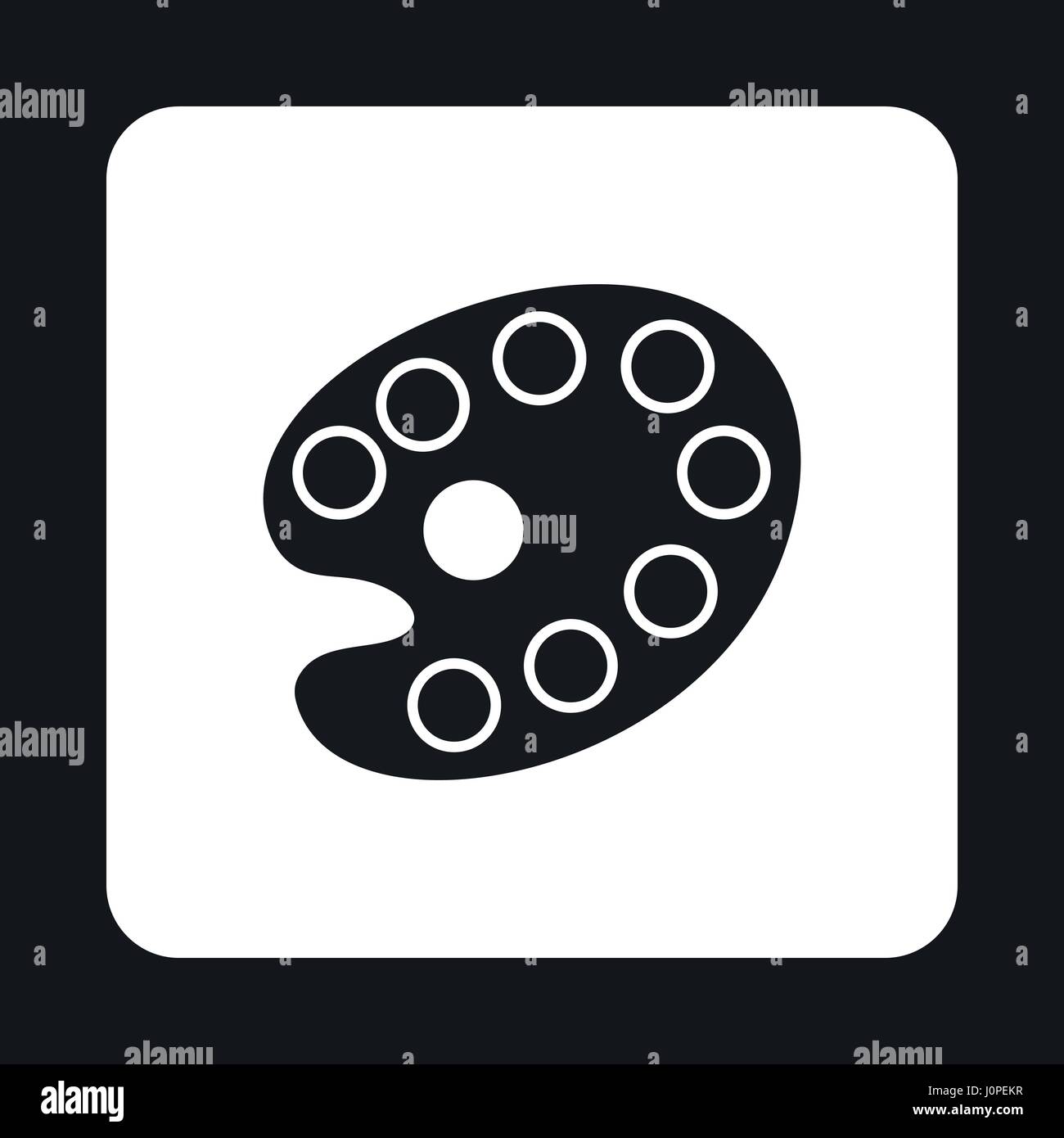 Art palette icon in simple style Stock Vector Image & Art - Alamy