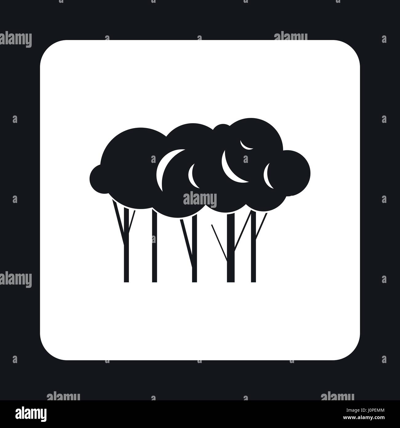 Trees icon in simple style Stock Vector Image & Art - Alamy