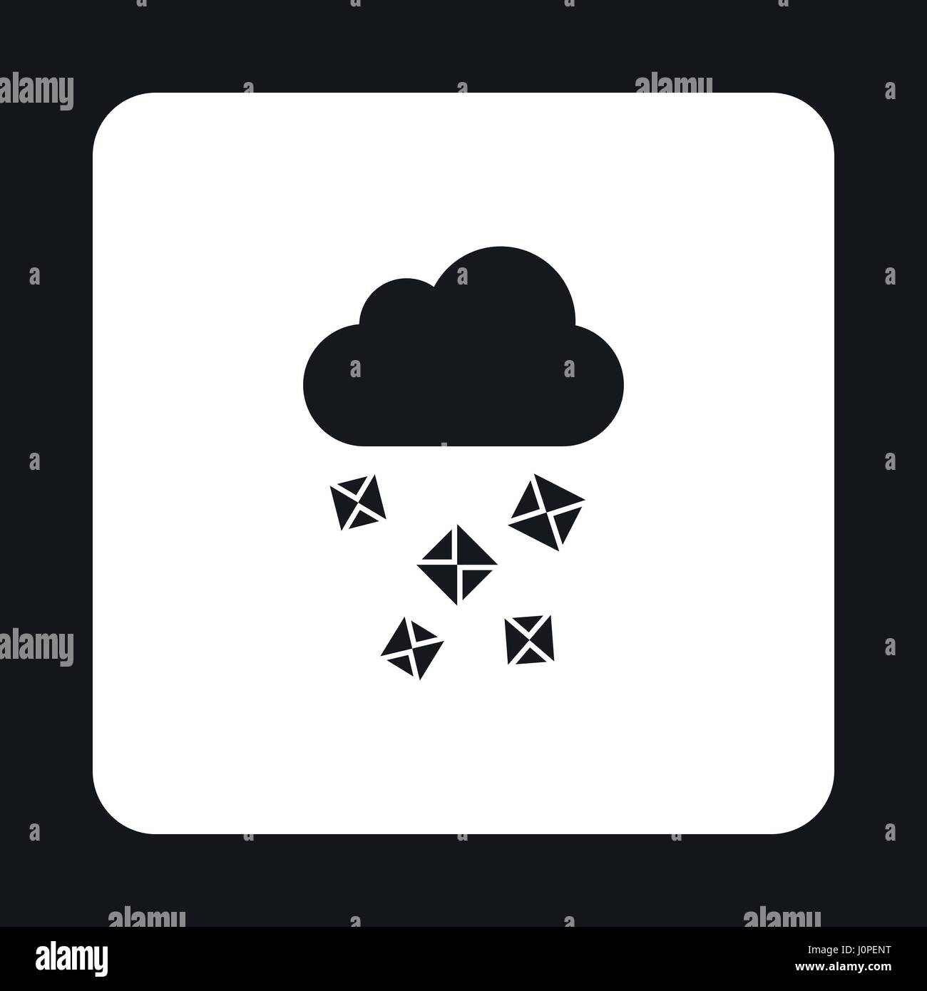 Cloud and hail icon, simple style Stock Vector Image & Art - Alamy