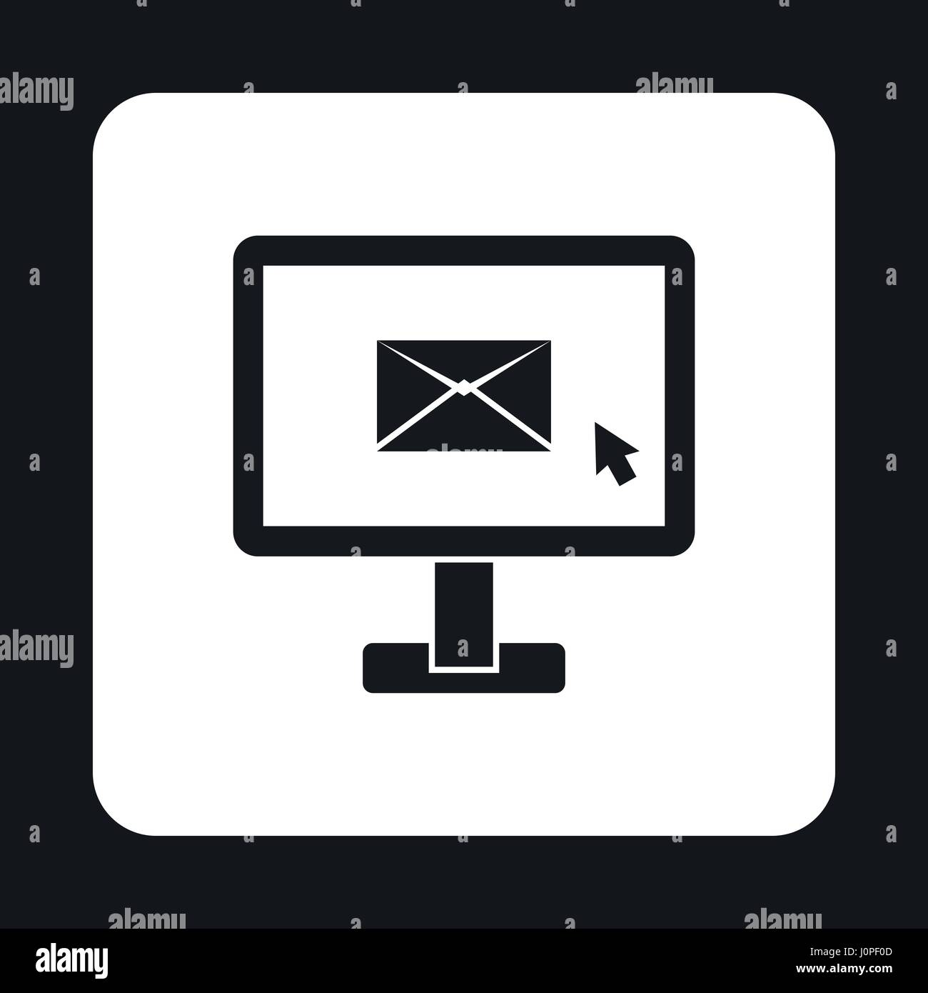 Computer e mail icon simple style hi-res stock photography and images ...