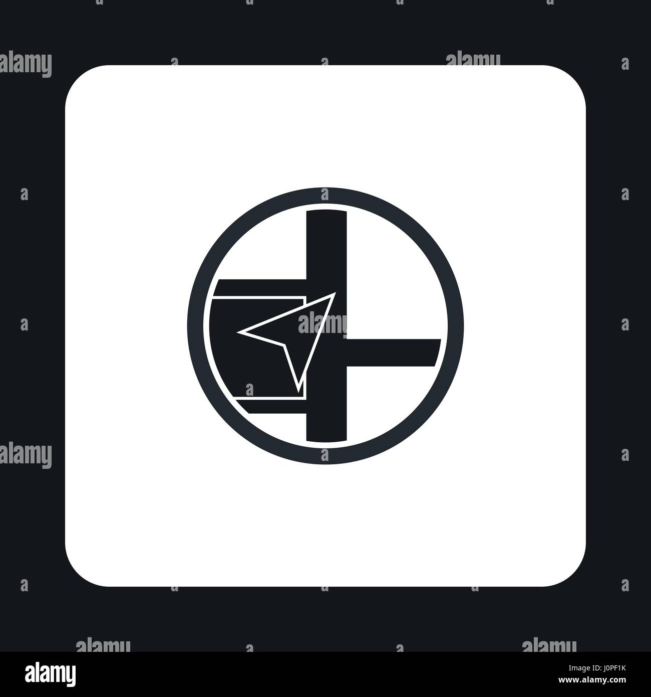 Pointer on map icon, simple style Stock Vector Image & Art - Alamy