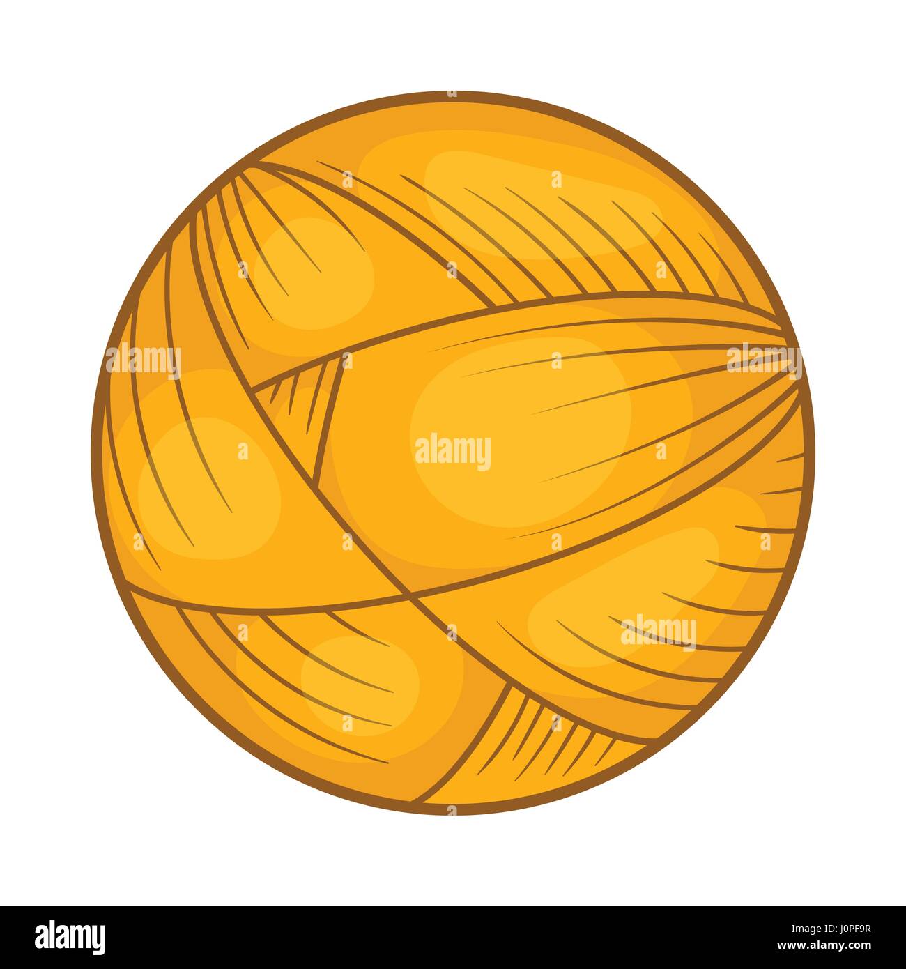 Ball of wool yarn for knitting icon cartoon style stock vector image