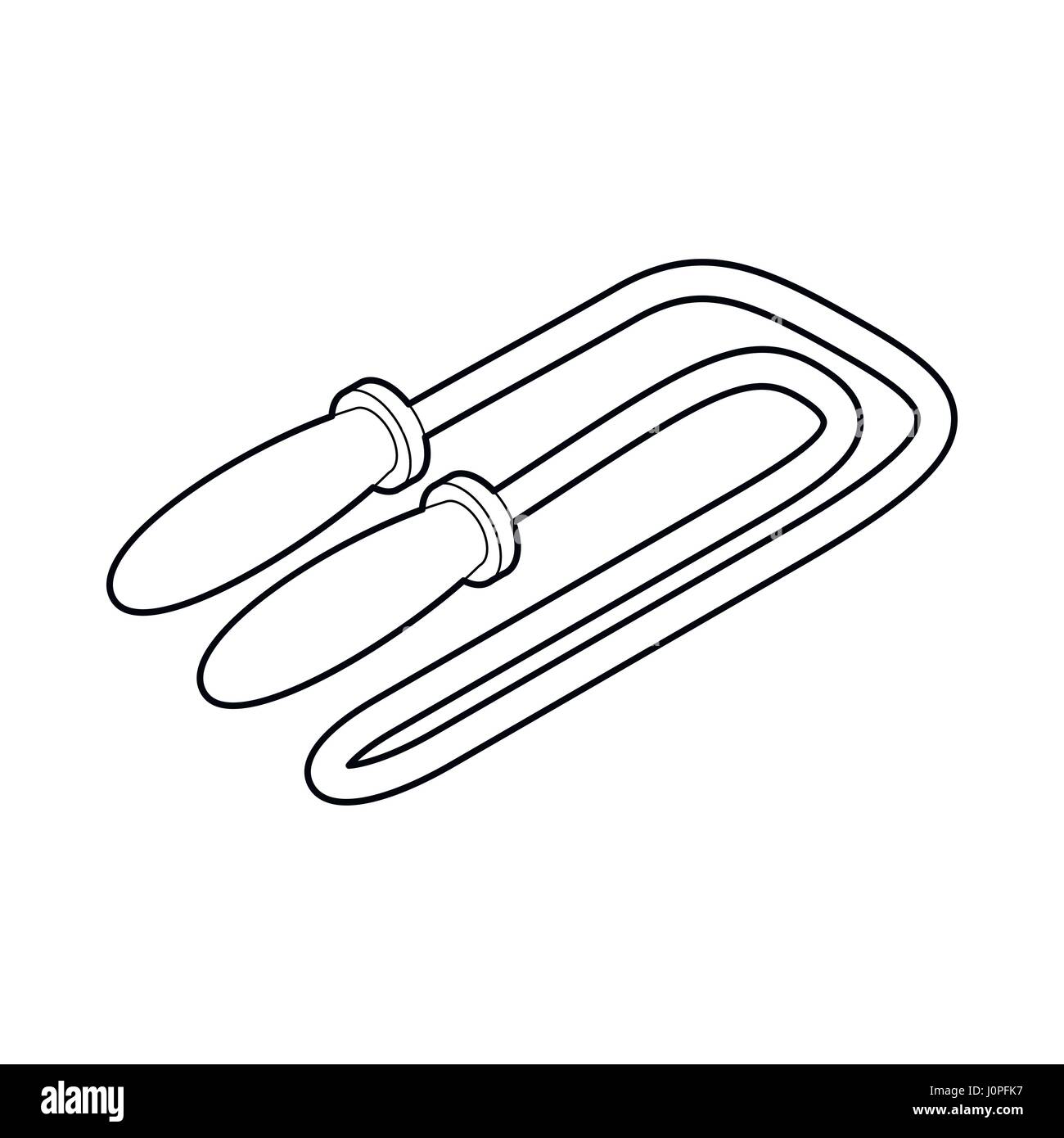 Skipping rope icon, outline style Stock Vector