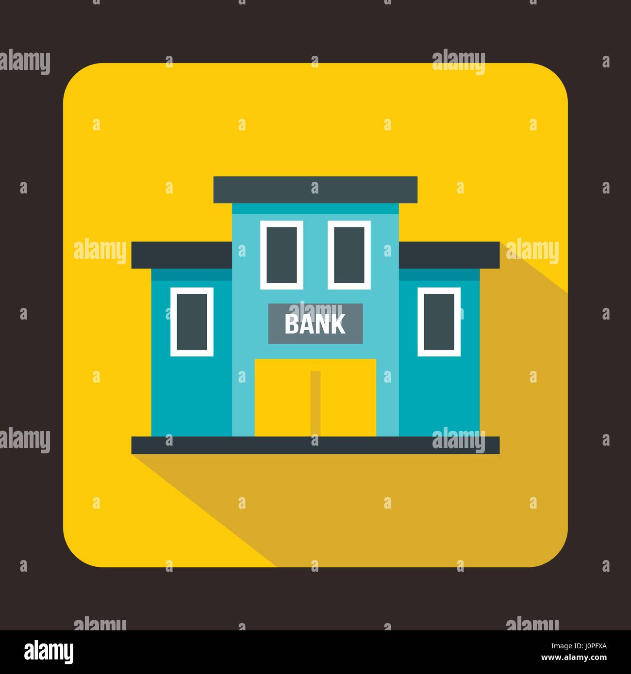 Bank building icon, flat style Stock Vector Image & Art - Alamy