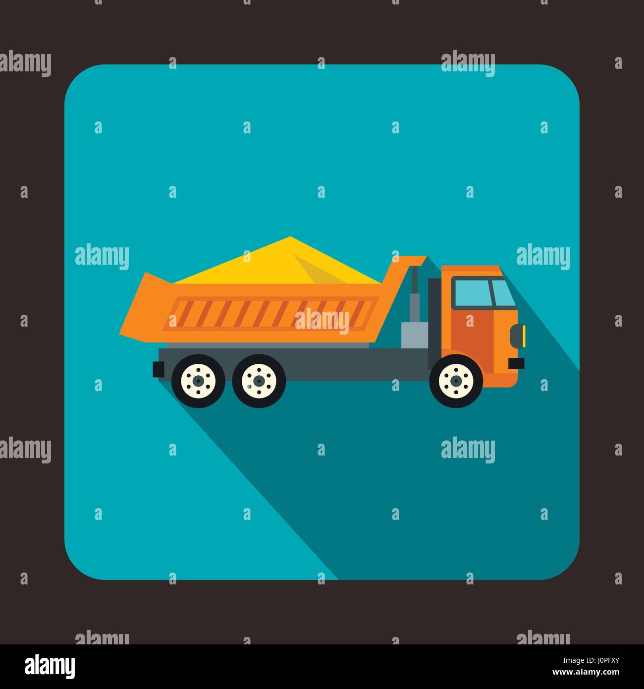 Dump truck icon, flat style Stock Vector Image & Art - Alamy