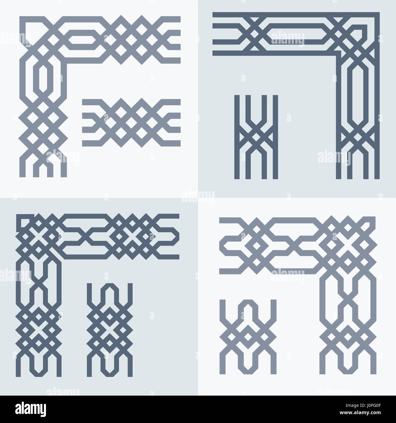 Arabic border geometric pattern Stock Vector Art & Illustration, Vector