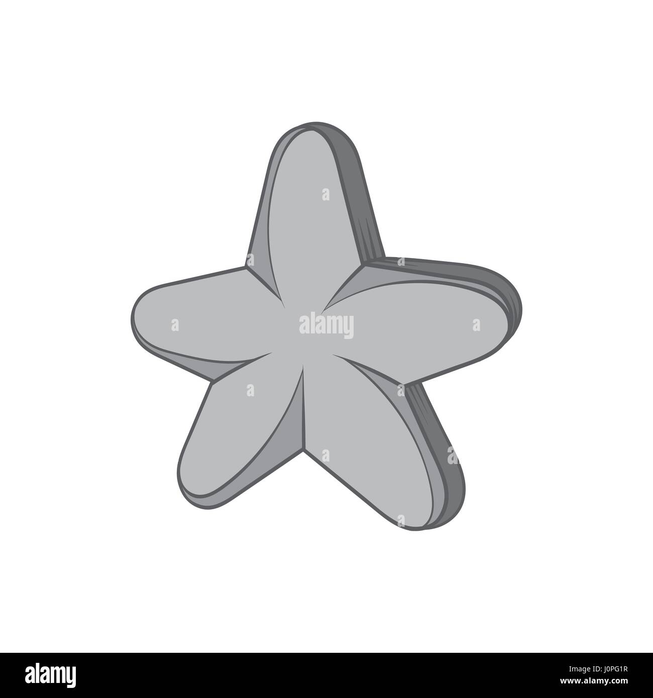Five pointed star icon, black monochrome style Stock Vector Image & Art ...