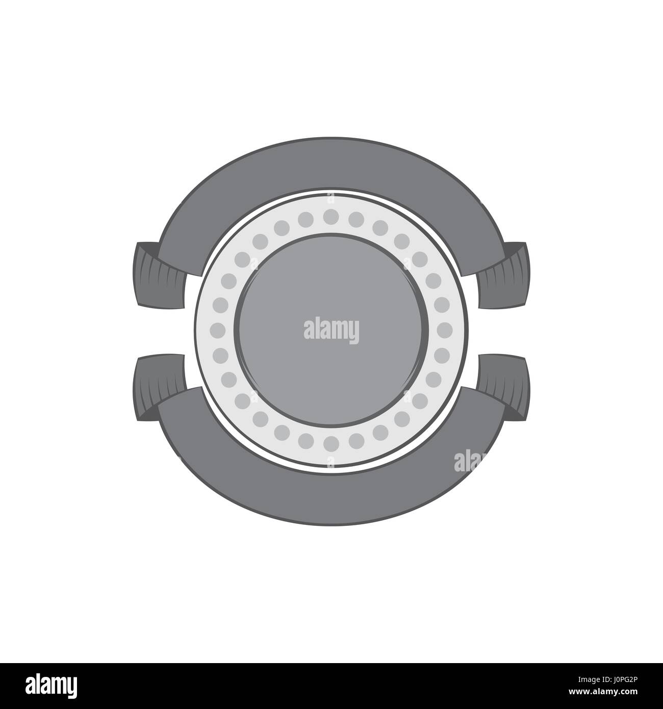 Round decorative label icon, monochrome style Stock Vector Image & Art ...
