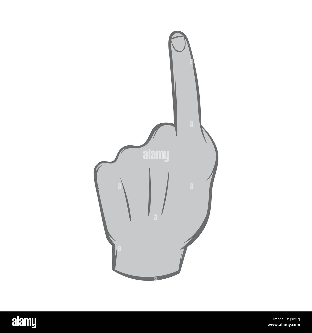 Hand points forward icon, black monochrome style Stock Vector Image ...