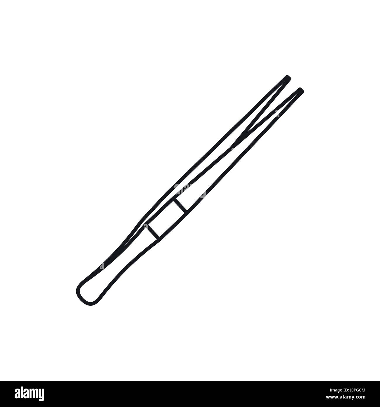 Tweezers icon, outline style Stock Vector Image & Art Alamy