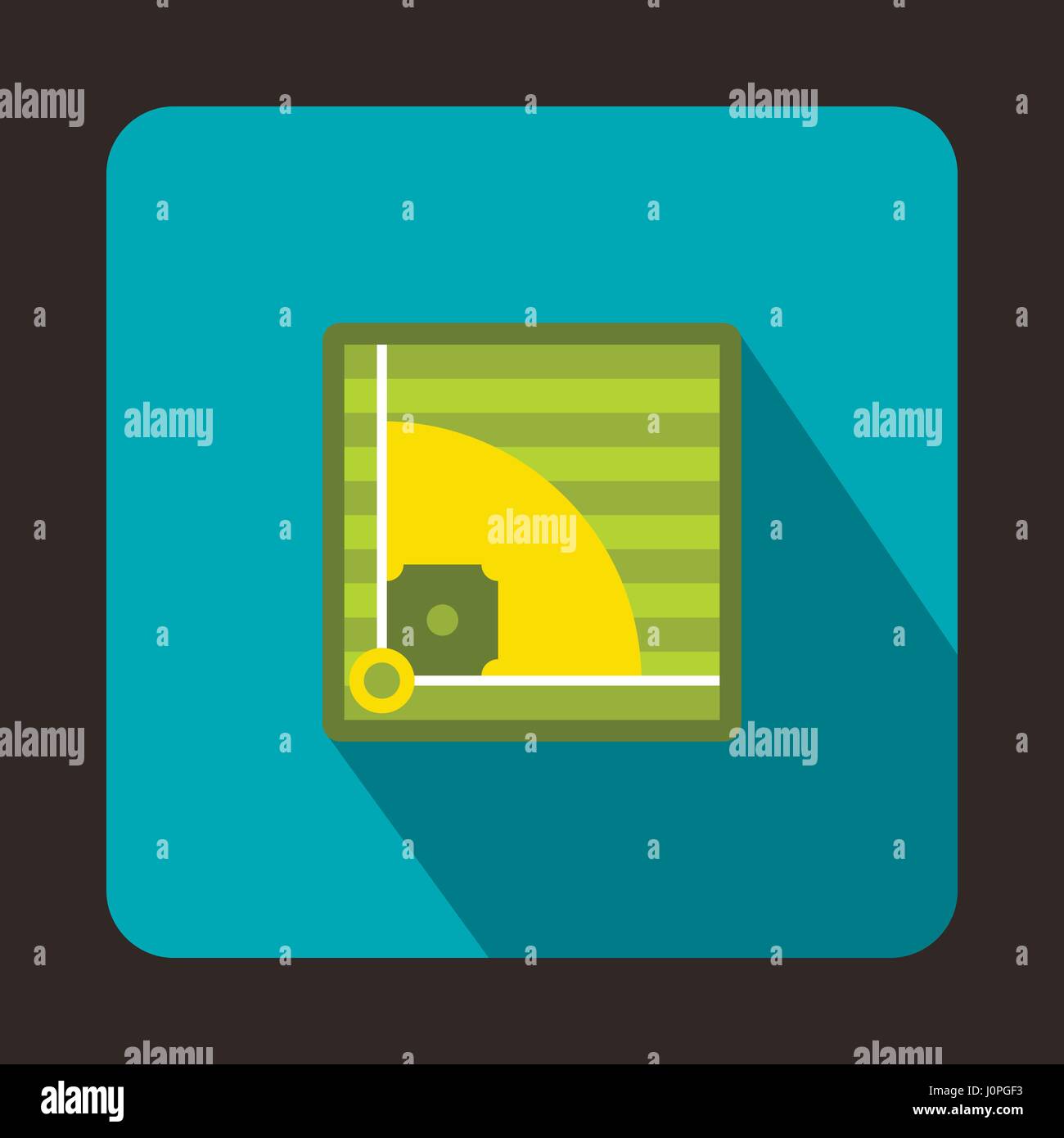 Baseball field icon, flat style Stock Vector Image & Art - Alamy