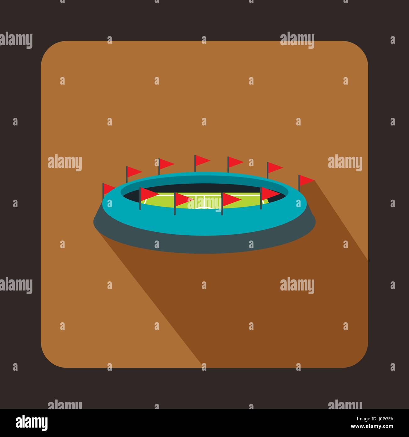 Football stadium icon, flat style Stock Vector Image & Art - Alamy