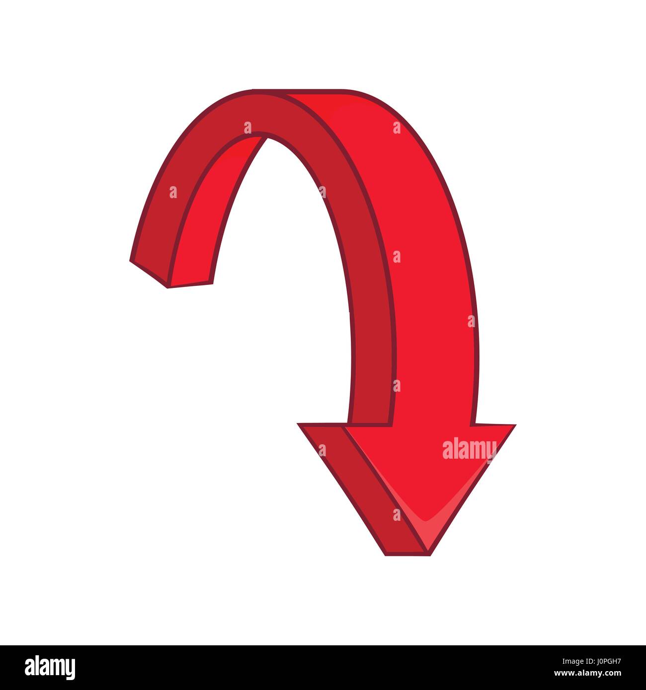 curved arrow high resolution stock photography and images alamy https www alamy com stock photo red curved arrow icon cartoon style 138178915 html