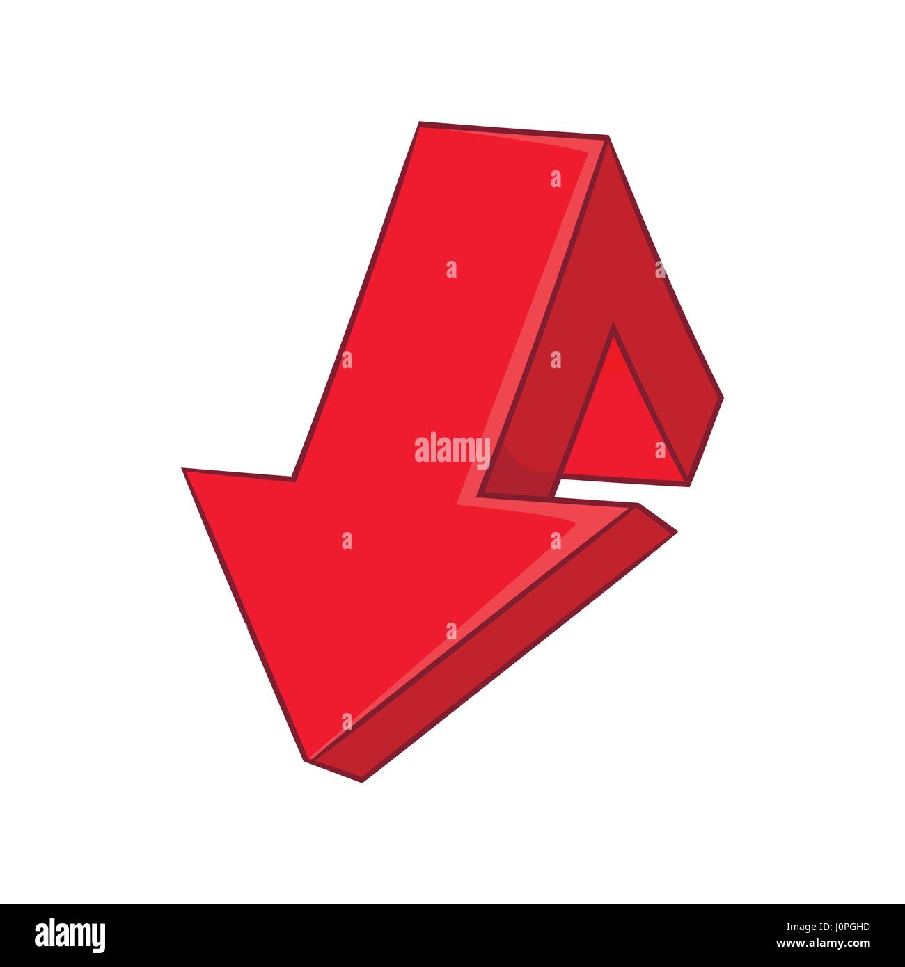 Red broken arrow icon, cartoon style Stock Vector Image & Art Alamy