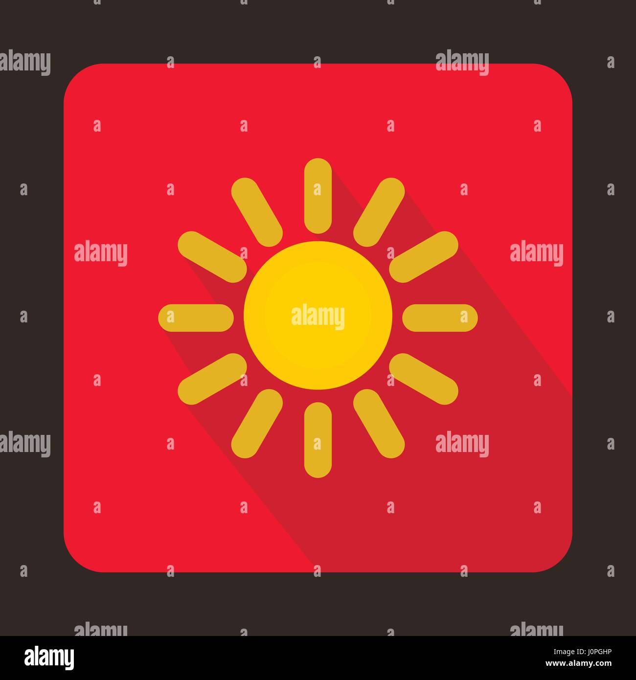 Sun icon in flat style Stock Vector Image & Art - Alamy