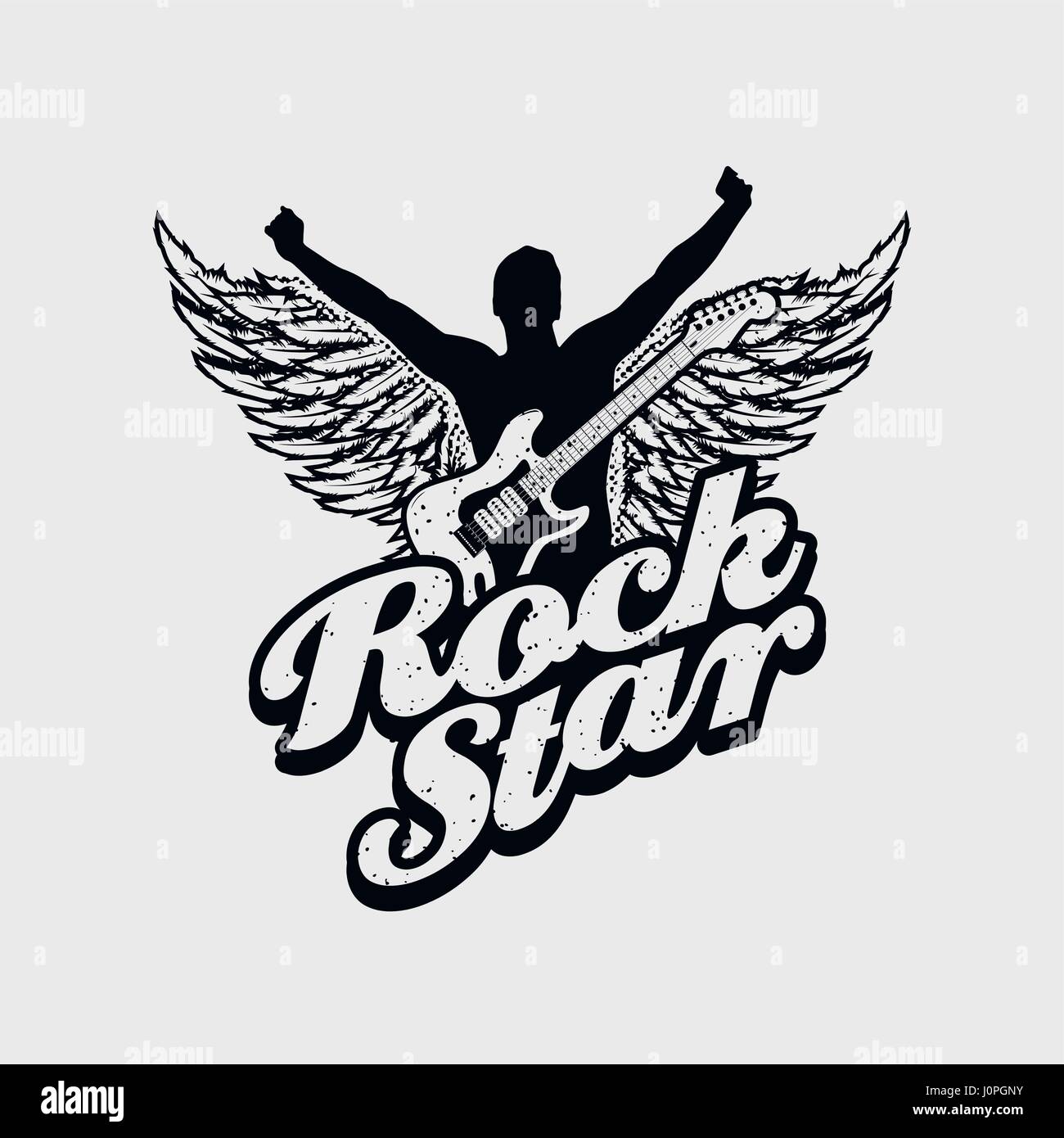 Rock Star Typographic Design For T Shirt Print Or All Graphic