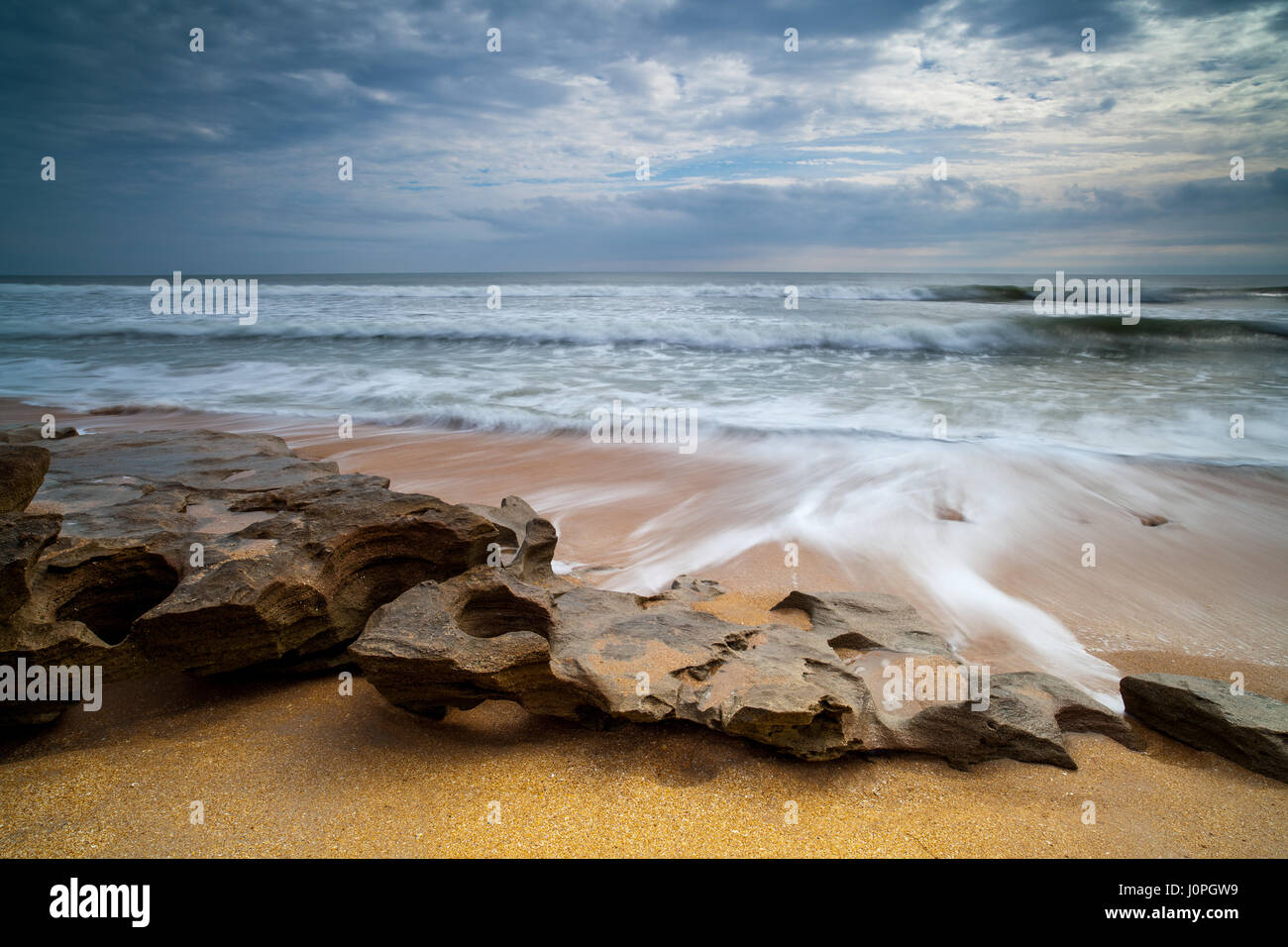 Morning Image At Washington Oaks Gardens State Park The Rock Out Cropping In This Image Is Composed Of Coquina Rock Which Is A Combination Of Sea Shells And Sand Bonded Together With Calcite