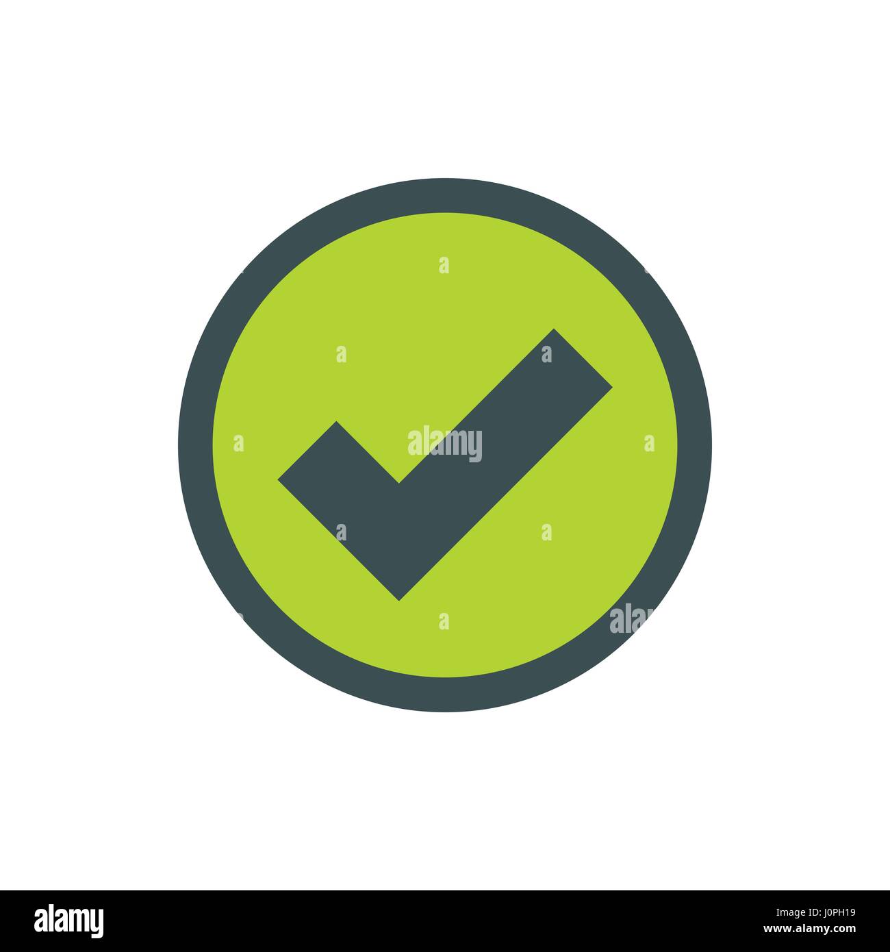 Sign tick in circle icon, flat style Stock Vector Image & Art - Alamy