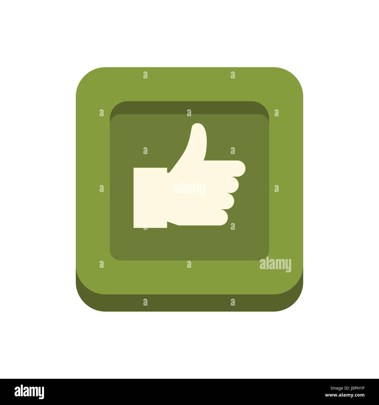 Hand up in square icon, flat style Stock Vector Image & Art - Alamy