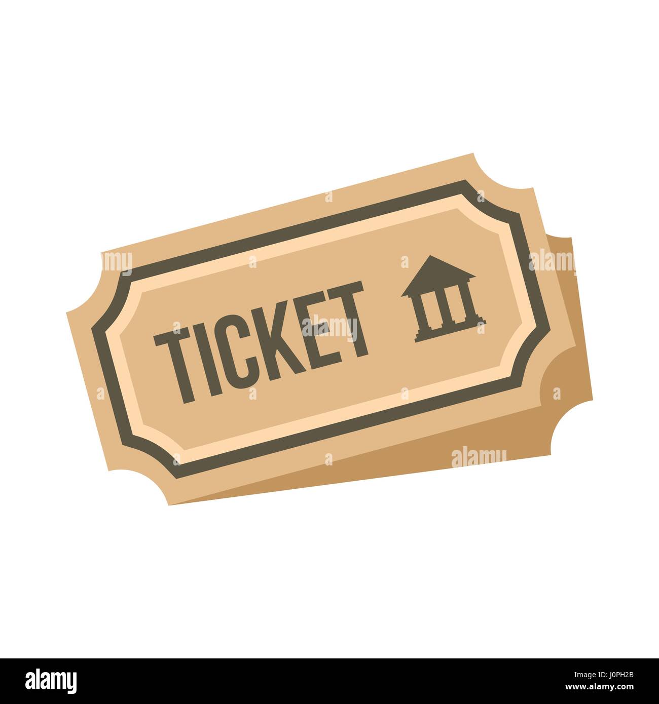 Museum ticket icon, flat style Stock Vector Image & Art - Alamy