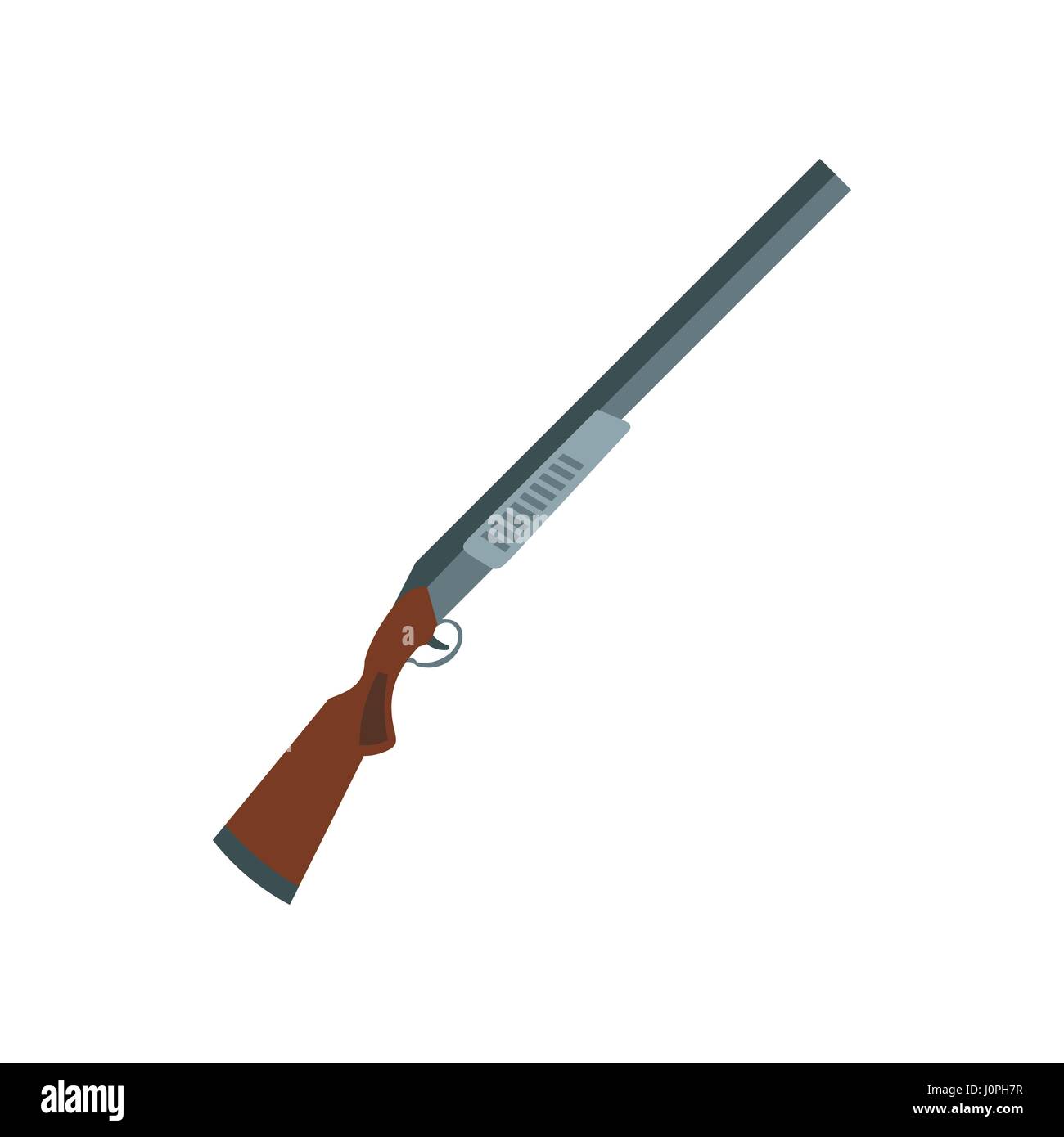 Gun icon, flat style Stock Vector Image & Art - Alamy