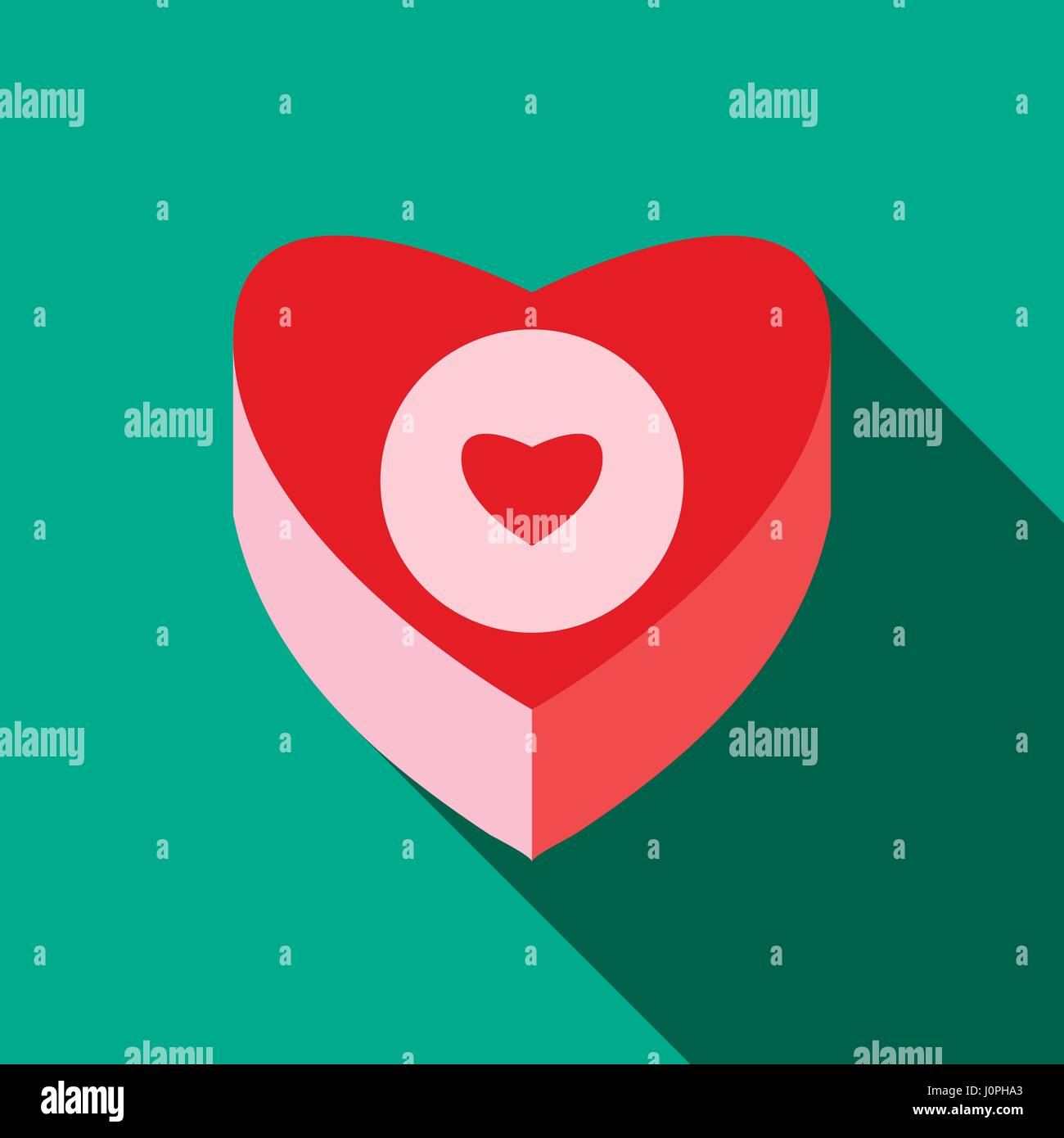 Box heart icon, flat style Stock Vector Image & Art - Alamy