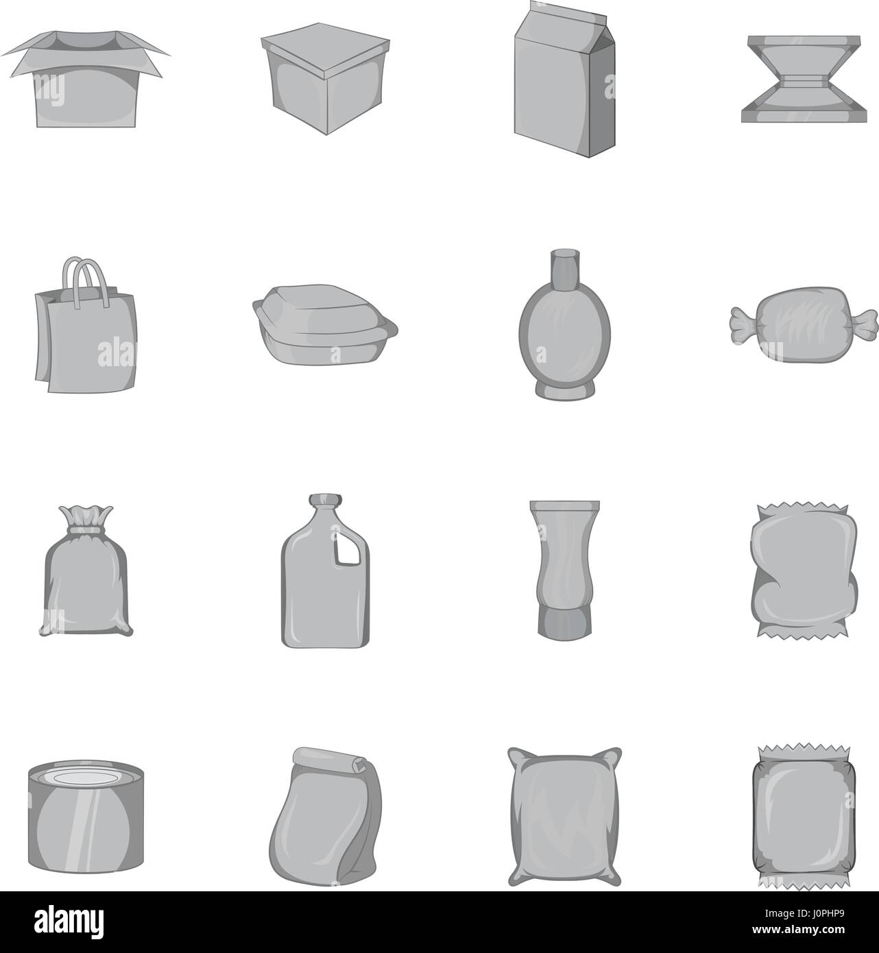 Packaging icons set, black monochrome style Stock Vector Image & Art ...