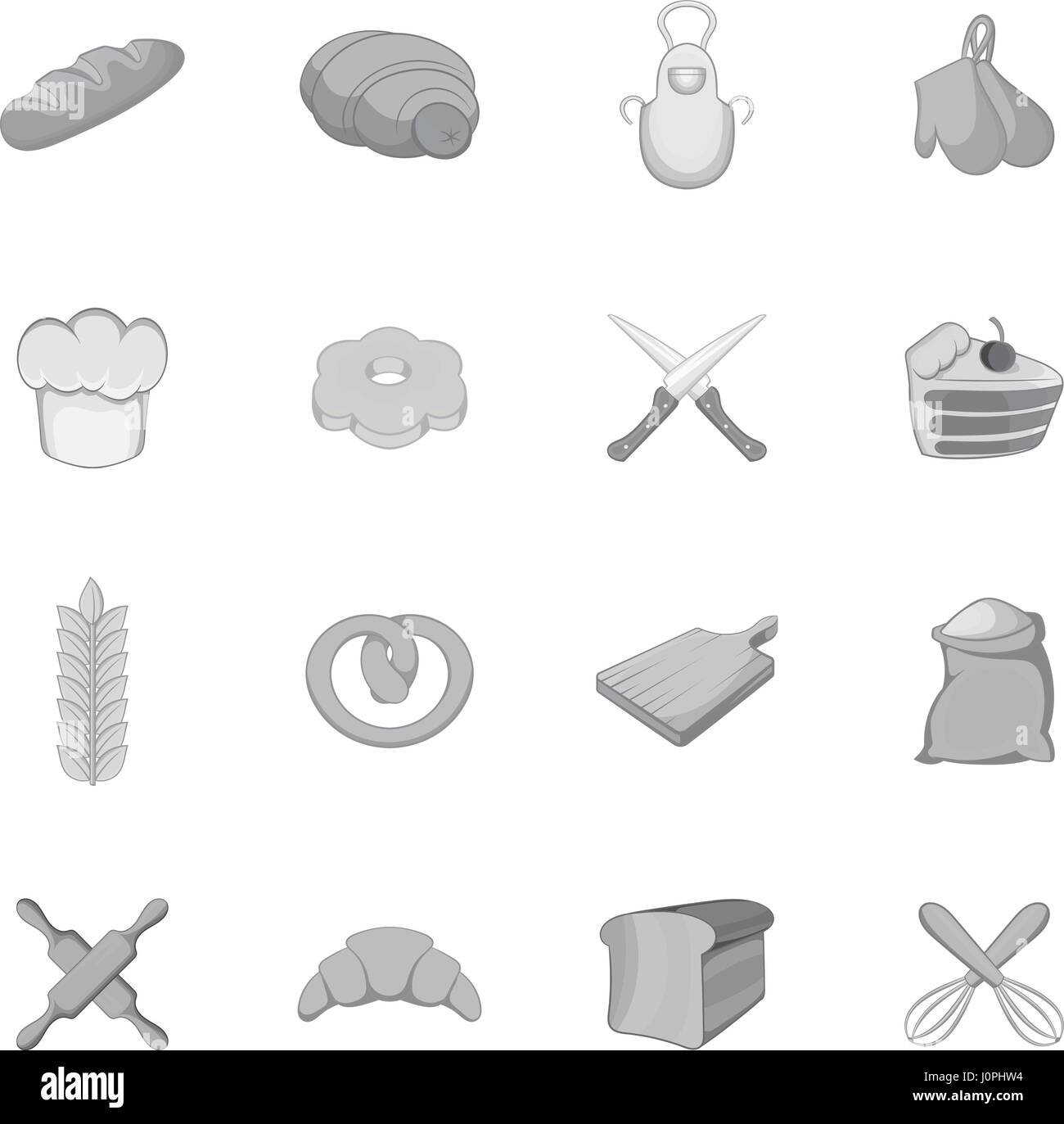Bakery icons set, black monochrome style Stock Vector Image & Art - Alamy