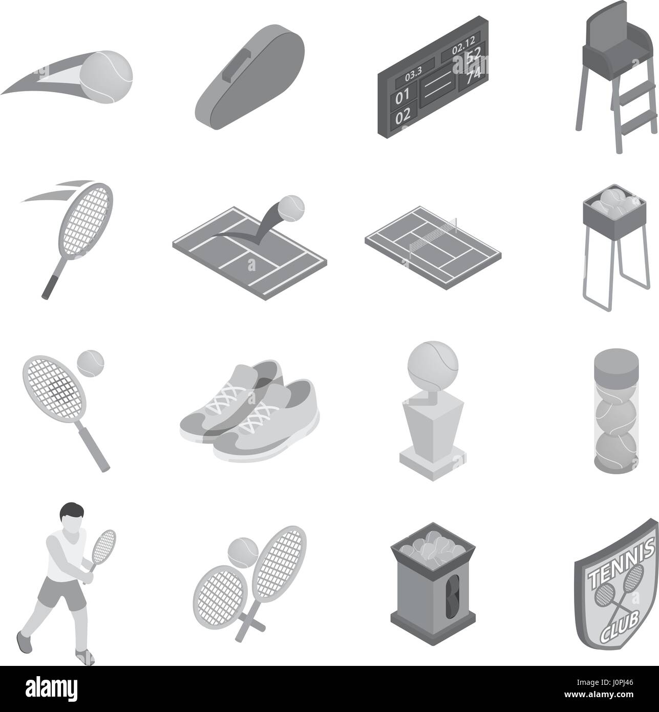 Tennis icons set, black monochrome style Stock Vector Image & Art Alamy