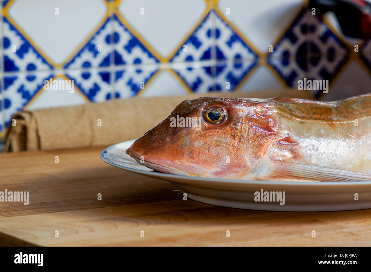 Fresh fish with red scales Stock Photo Alamy