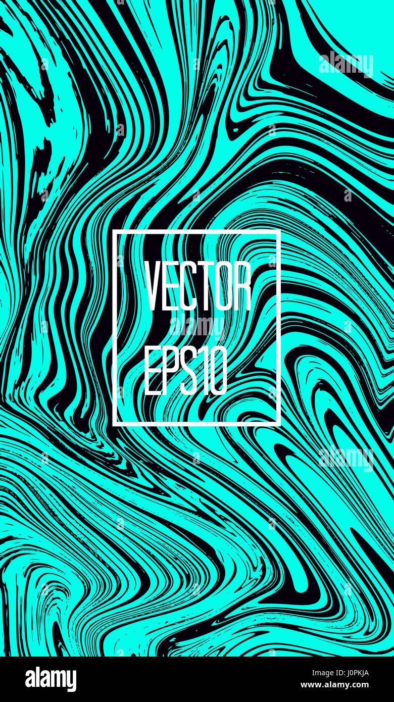 Abstract card with liquid lines. Marble effect. Vector illustration ...